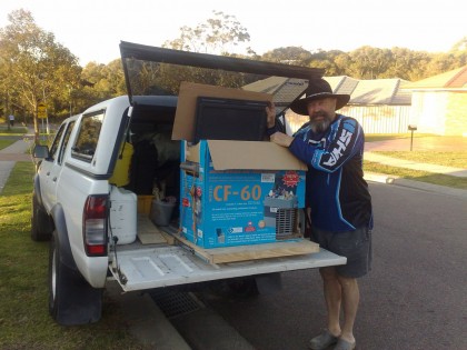 The Navara all packed and ready to roll.