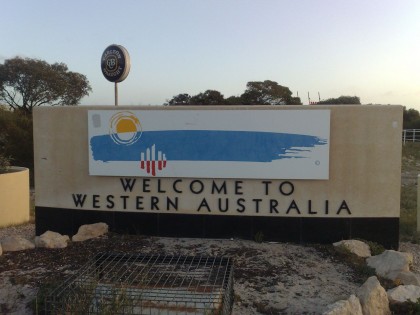 The border crossing into Western Australia.