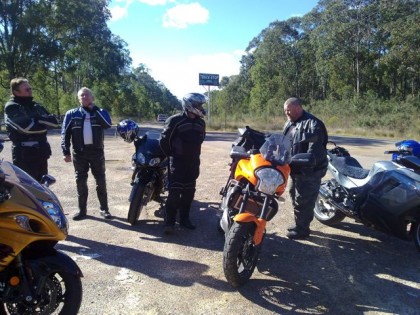 Getting ready for the twisties but you should always look when pulling out onto the road :(